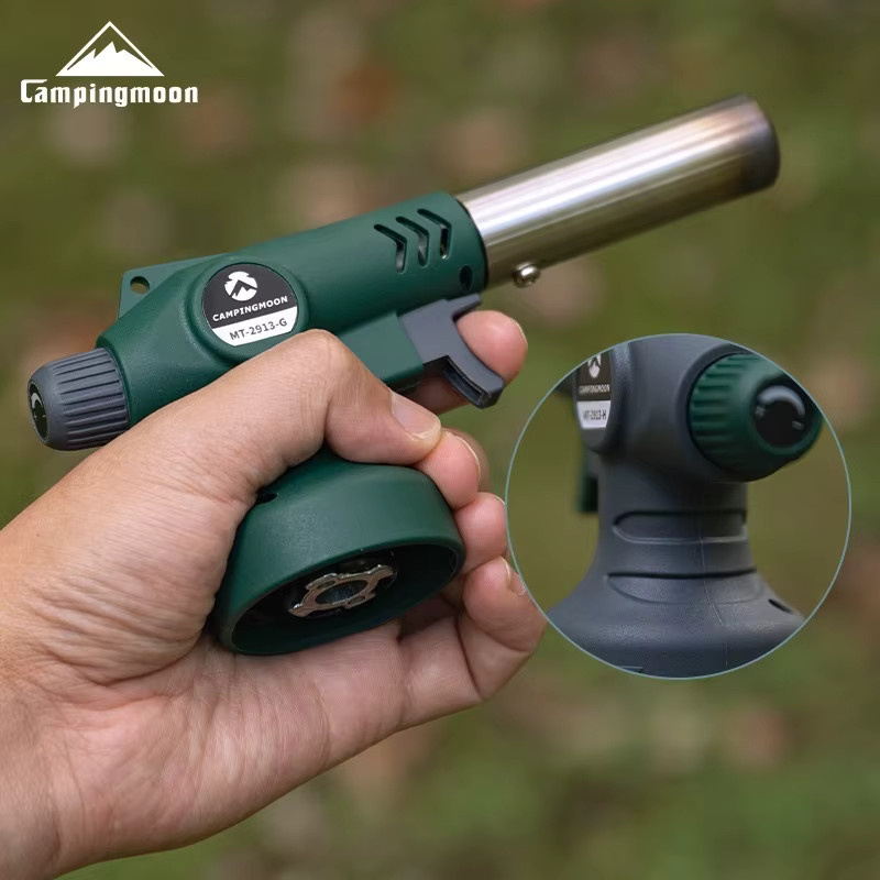 CAMPINGMOON Camping Point Carbon Outdoor-Grill mit umgekehrtem Zündsystem und Gaspatronen-Airbrush in Grau - Bild 2