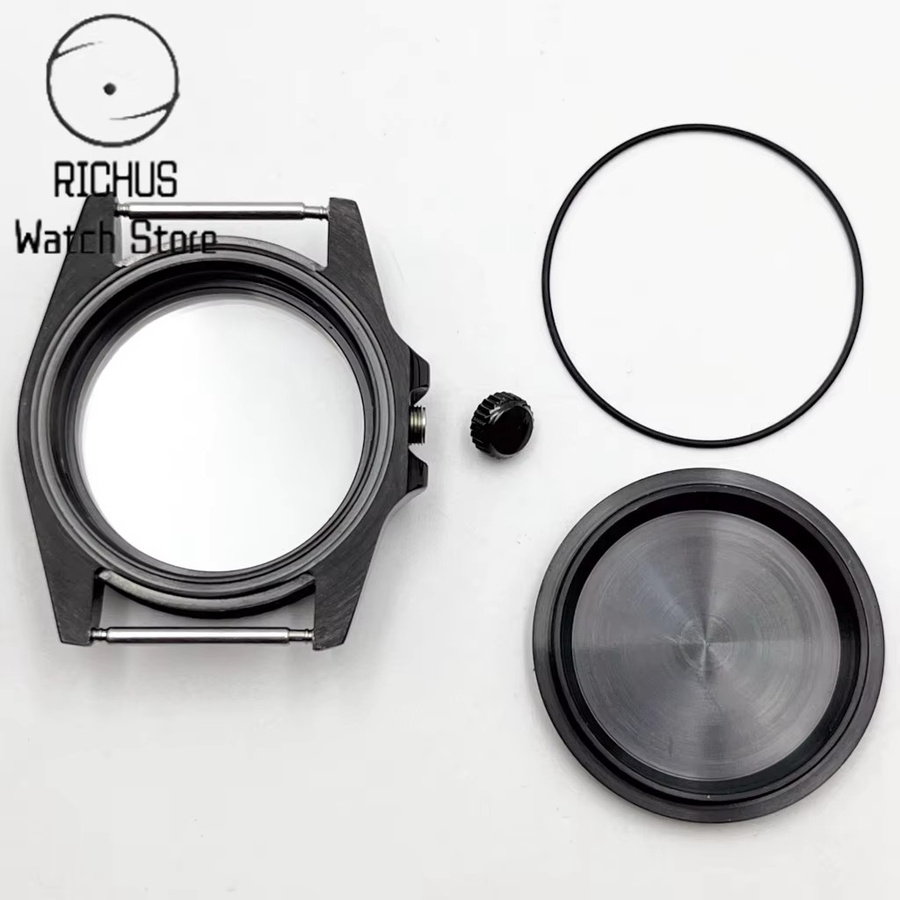 Uhrengehäuse RICHUS, 36 mm, Edelstahl, Schwarz, Saphirglas, Unisex - Bild 5