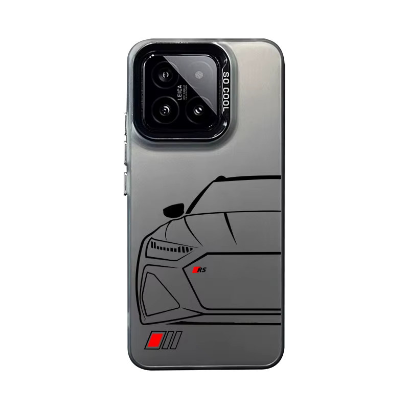 Xiaomi Handyhülle Laser Design aus hartem PC und TPU in Grau für Xiaomi 15 14 13 12 11 Pro Ultra - Bild 5