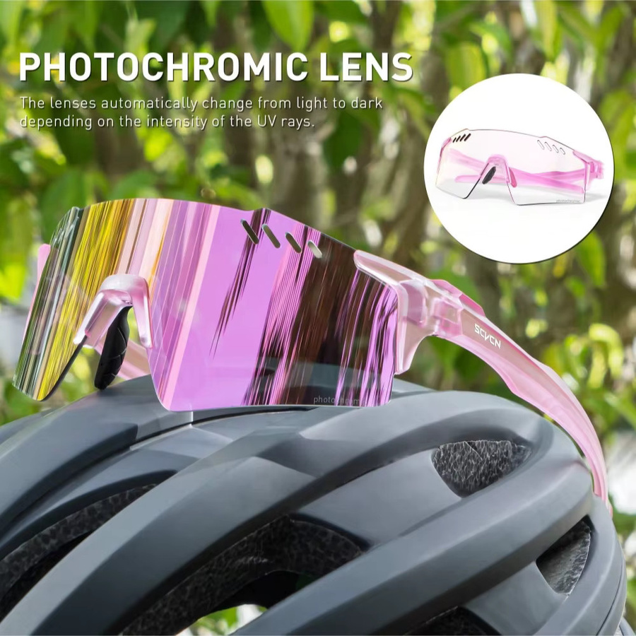 SCVCN Rahmenlose Sportsonnenbrille, Photochrome, UV400 - Bild 3