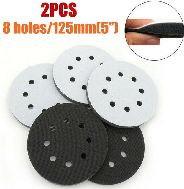 2er-Set Festool 5-in-1 Schleifpads mit 8 Löchern, 125 mm Durchmesser, Haken und Klett für Exzenterschleifer und Poliergeräte - Bild 1