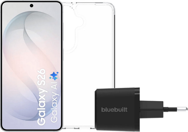 Samsung Galaxy S26 5G Smartphone 256GB Weiß mit Basis-Zubehörset - Bild 1