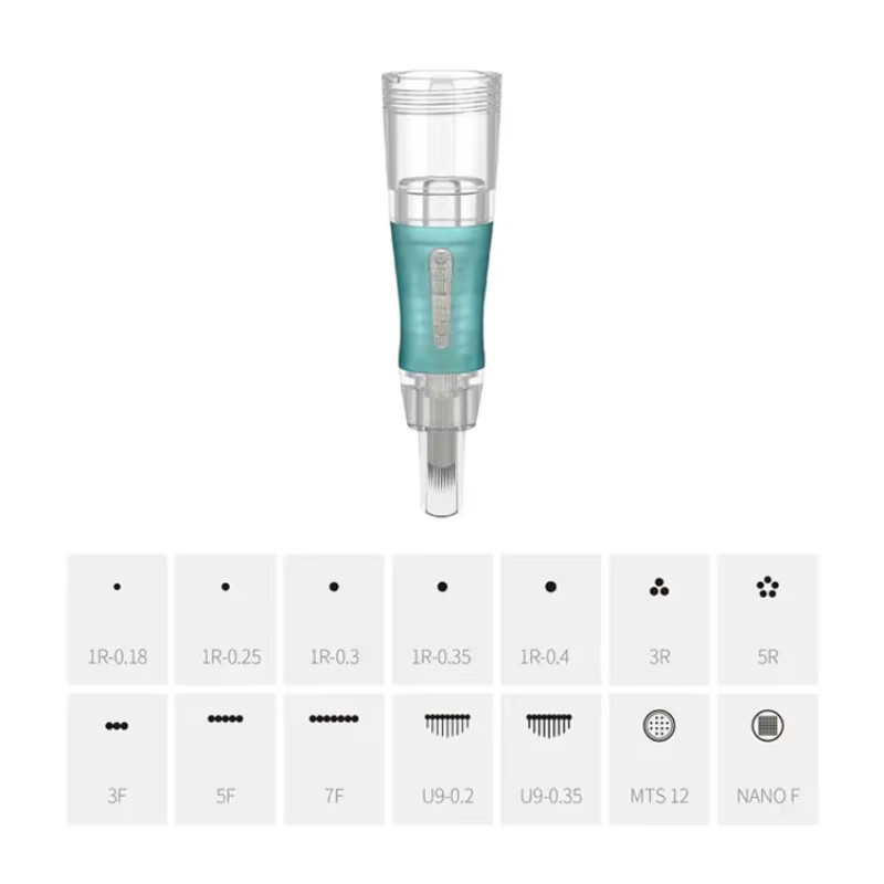 FAMISOO Tattoo Patrone Nadeln, 10 Stück, 1R 3R 5F Nano MTS, Unisex - Bild 1