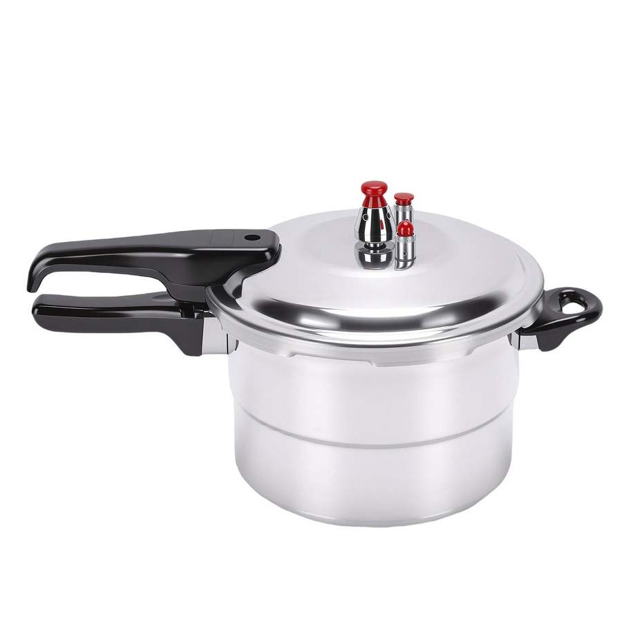 Artleeh Schnellkochtopf aus Aluminiumlegierung, 5 l, Silber, multifunktional und induktionsgeeignet - Bild 2