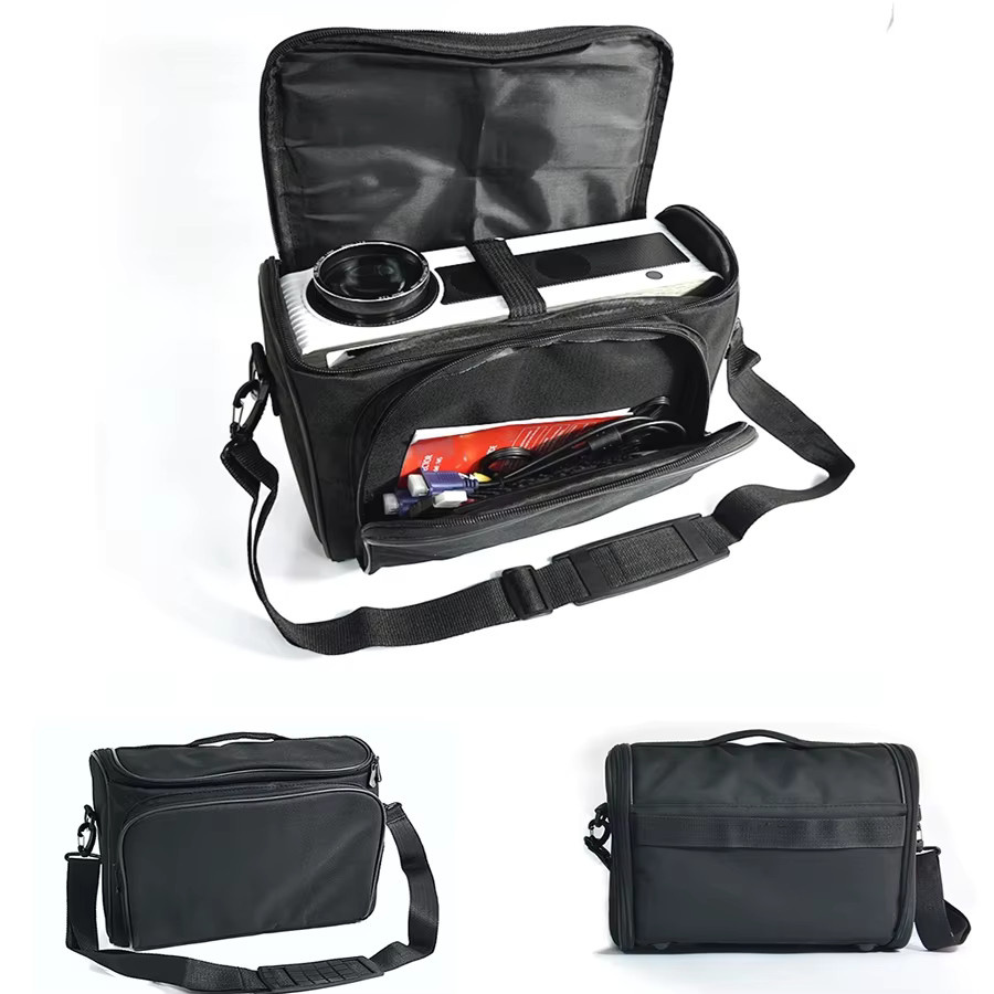 TouYinger Projektorzubehör Tasche in Schwarz, stoßfest und wasserdicht, passend für Xiaomi, Epson, Wanbo X5 Pro, Formovie und BenQ Projektoren sowie Laptops - Bild 2
