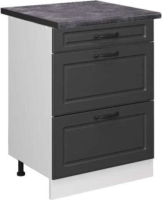 Vicco Küchenunterschrank R-Line in Anthrazit und Weiß im Landhausstil mit Schubladen, B/T/H: 60 x 31,73 x 81,6 cm - Bild 1