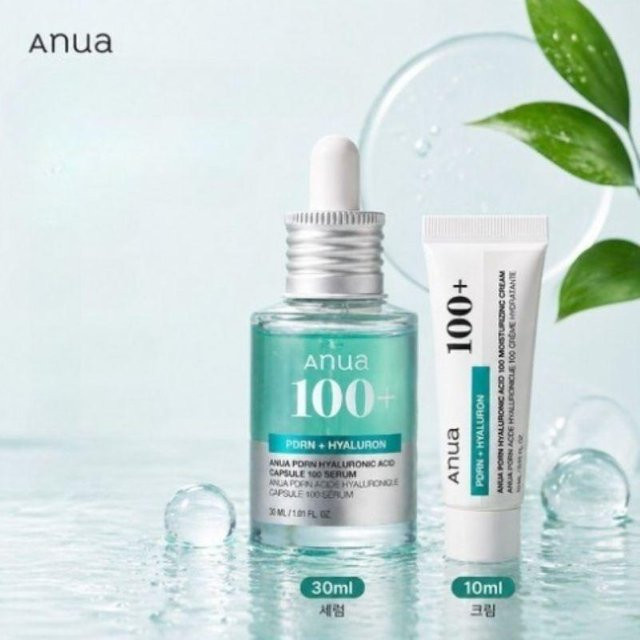 Anua PDRN Hyaluronsäure Serum & Creme Set, 30ml + 10ml, Gesichtspflege - Bild 1