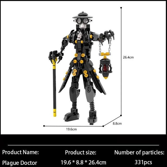 LEGO Halloween Krähe Langer Schnabel Pestdoktor Steampunk Mech Modell Bausteine, ab 14 Jahre - Bild 1