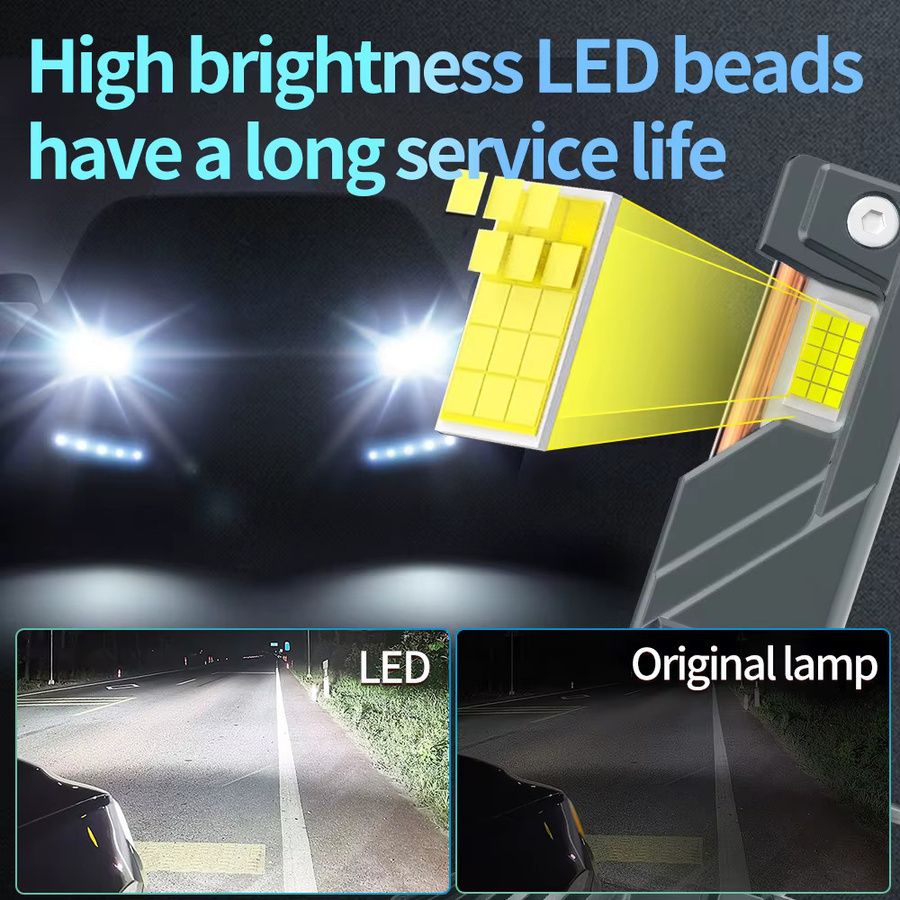 P2MAX LED-Scheinwerferlampen für Fern- und Abblendlicht mit 15 Kernen in Weiß (H7 H11 9005 HB3 9006 H8 H1 9012 HIR2 H4) 6000 K 4300 K - Bild 2