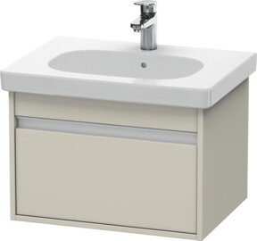Duravit Waschtischunterschrank Ketho in Taupe mit einem Auszug, wandhängend, B: 60 cm, T: 45,5 cm, H: 41 cm - Bild 1
