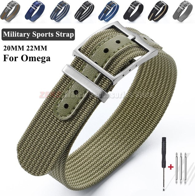 crazyband Uhrenarmband Nylon, Textil/NATO, Schwarz, Herren - Bild 1