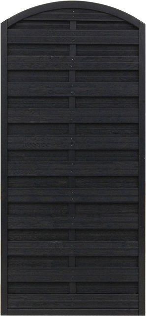 Sichtschutzzaun Element München von Andrewex aus Kiefernholz in Anthrazit, blickdicht, 3-fach lasiert, H: 180 cm, B: 90 cm - Bild 1