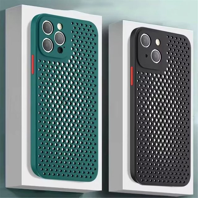 Kühlende und atmungsaktive Silikon-Handyhülle für Apple iPhone (verschiedene Modelle) in Purple mit Wärmeableitung - Bild 1