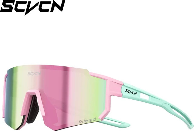 SCVCN Sonnenbrille Kinder, Vollrand, pink, Kunststoff, polarisiert - Bild 1