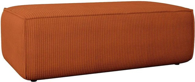 Vente-unique Sitzhocker Amelia in Terracotta mit Cord-Bezug, Durchmesser: 102 cm - Bild 1