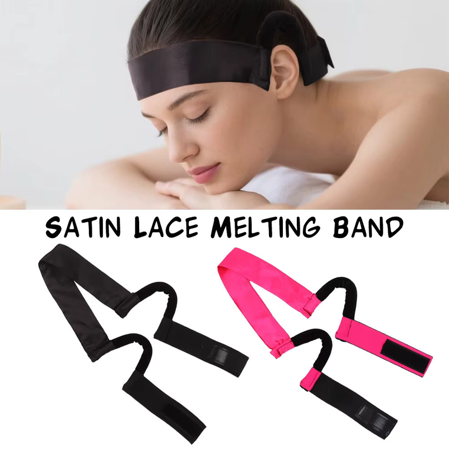 plussign Perückenband mit Ohr Aufhänger für Damen, Satin - Bild 2