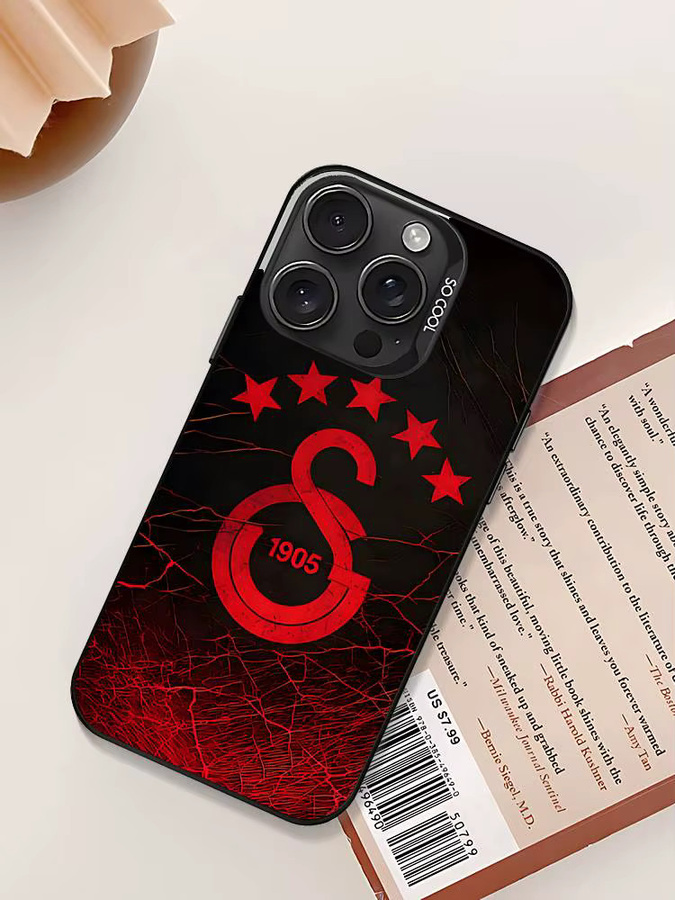Handyhülle Galatasaray Clubs Design für Apple iPhone 11 12 13 14 15 16 17 Pro Max Plus XR XS in Rot - Bild 7