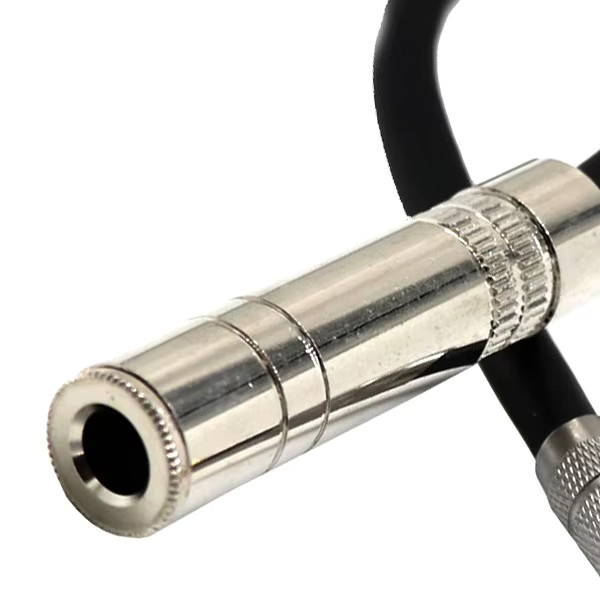 T62C Audio-Verlängerungskabel Stereo auf 3,5 mm Klinke mit 6,35 mm Buchse und 90-Grad-Winkel - Bild 2