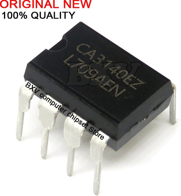 10 Stück CA3140EZ IC-Bausteine im DIP-8 Gehäuse in Schwarz - Bild 1