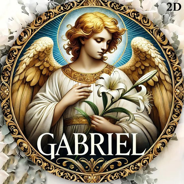 Potdemiel Runde Aluminium-Wandkunst Angel, Mehrfarbig, Durchmesser: 19,81 cm - Bild 1