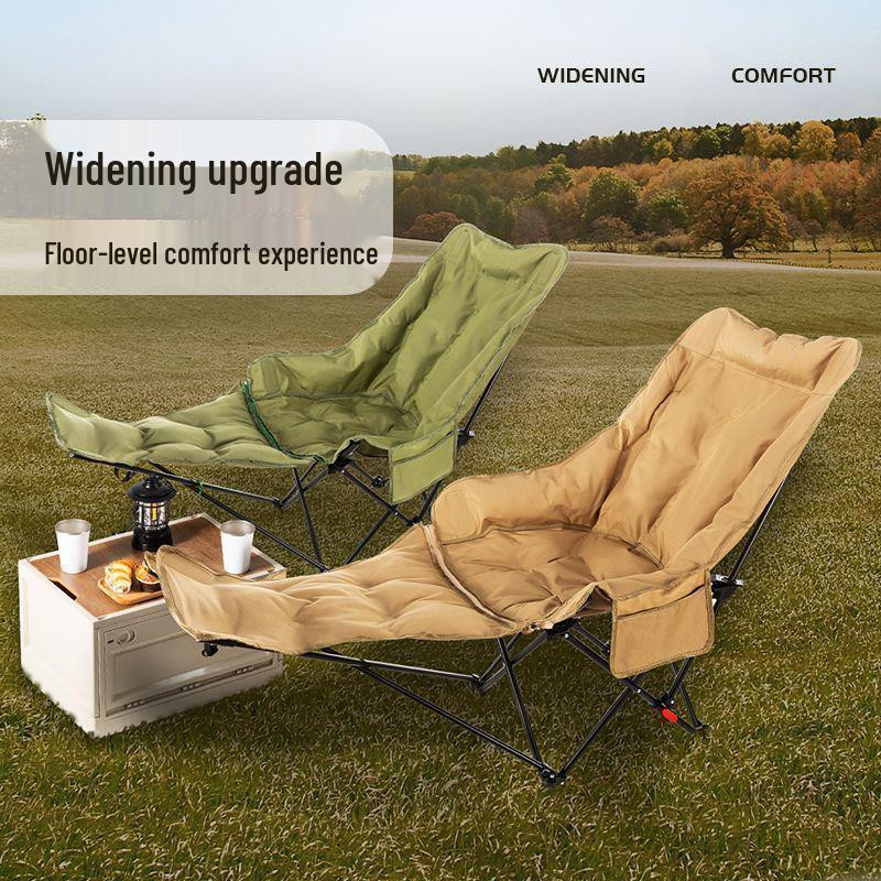 Take One Tragbarer Outdoor- und Bürostuhl mit Liegefunktion in Khaki aus Oxford-Gewebe mit 4-stufigem Beinstützelement und Polsterung - Bild 5