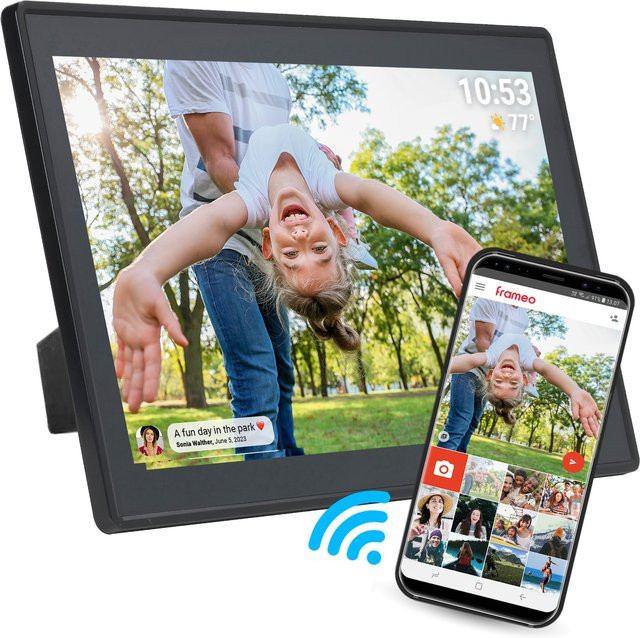 Denver PFF-1515 Digitaler WLAN-Bilderrahmen mit 15.6 Zoll Touchscreen in Schwarz - Bild 1