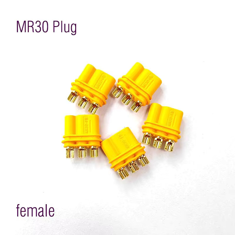 Amass XT30 und MR30 Stecker-Buchse-Verbinder Set in Gelb für RC Lipo-Akkus und Drohnenzubehör - Bild 1
