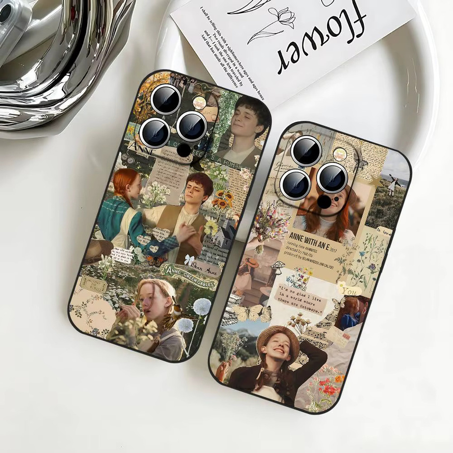 Anne E-Telefonhülle für Apple iPhone 11 bis 17 Pro Max Mini Soft Cover in Schwarz und Multicolour - Bild 2