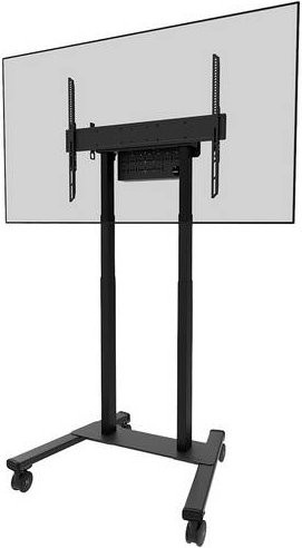 Neomounts FL55-875BL1 MOVE Lift Mobiler TV-Rollwagen in Schwarz für Displays bis 94,0 cm - 254,0 cm und 110 kg, höhenverstellbar mit Kabelkanal und Hardwarefach - Bild 1