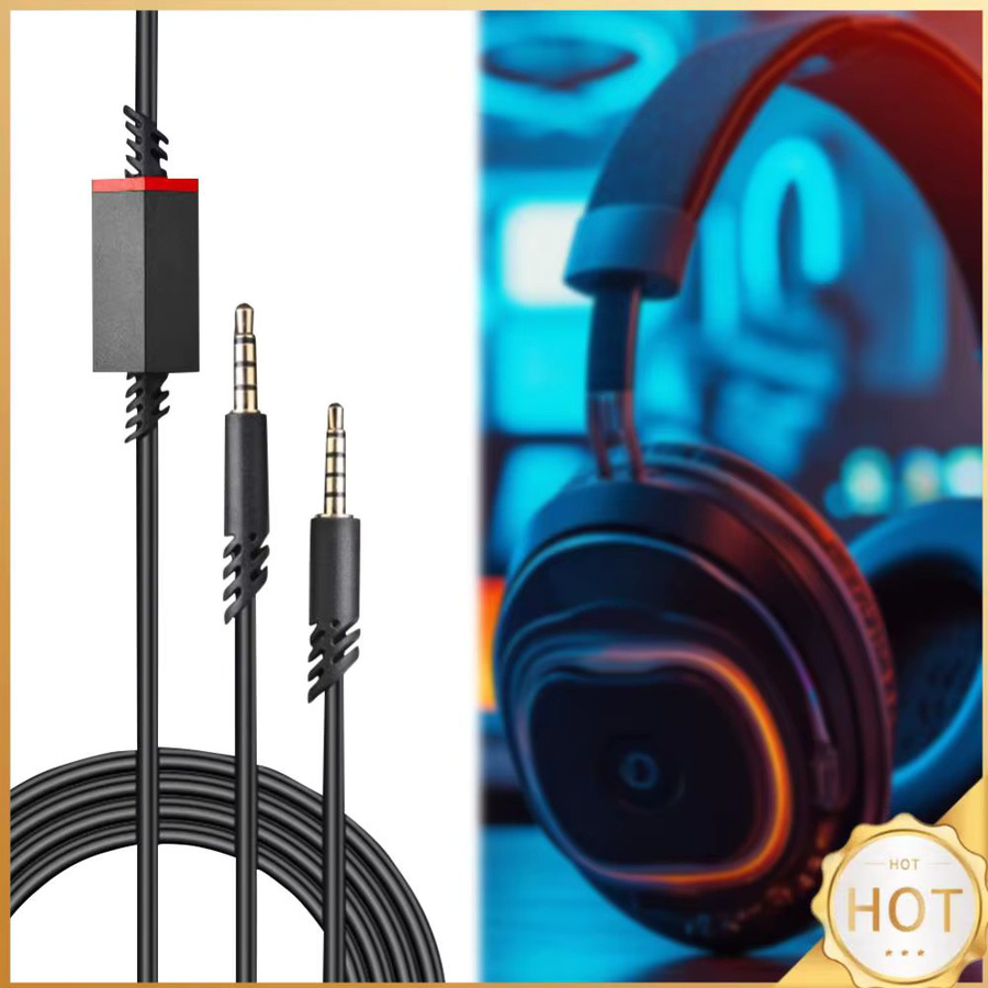 ALLOYSEED Ersatz-Headset-Kabel mit Inline-Stummschaltfunktion für Astro A10 A30 A40 A40TR A50 Gaming-Kopfhörer in Schwarz für PS5/PS4 Controller - Bild 2