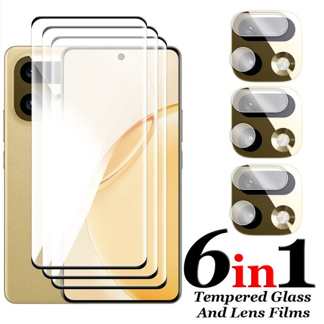 Realme 16 Pro Plus Displayschutz aus gehärtetem Glas mit 3D gebogener Vollabdeckung in Transparent - Bild 1