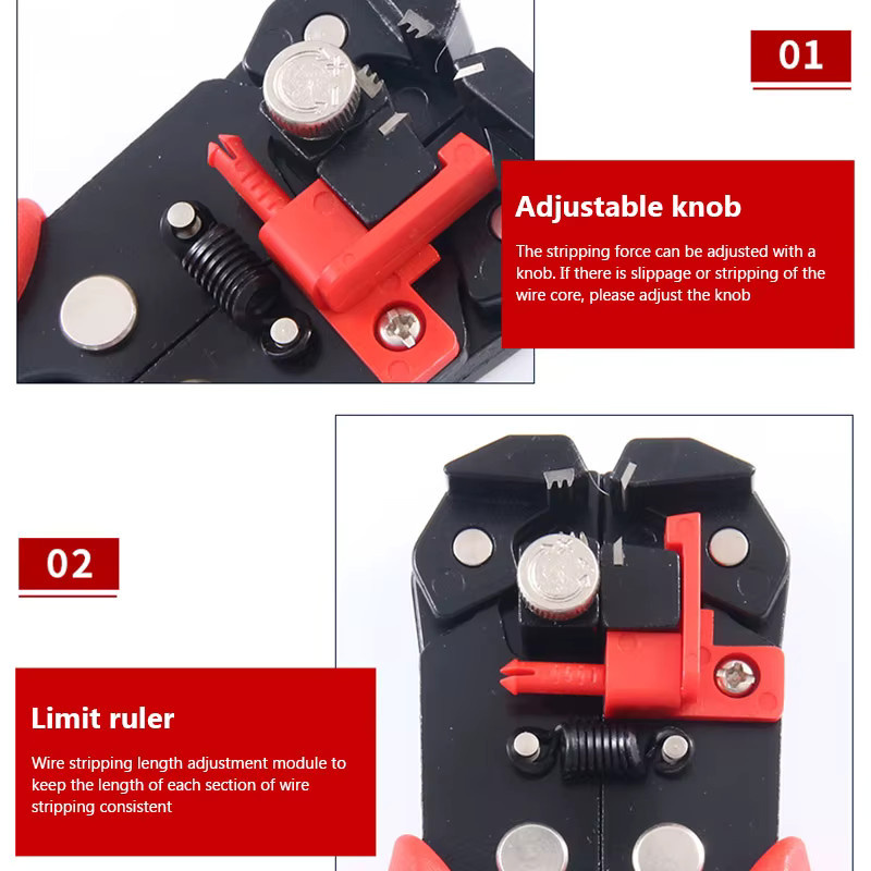 KRIOCY 5in1 Automatische Abisolierzange mit Selbsteinstellung als Kabelschneider und Crimper für Elektriker Reparaturen - Bild 5