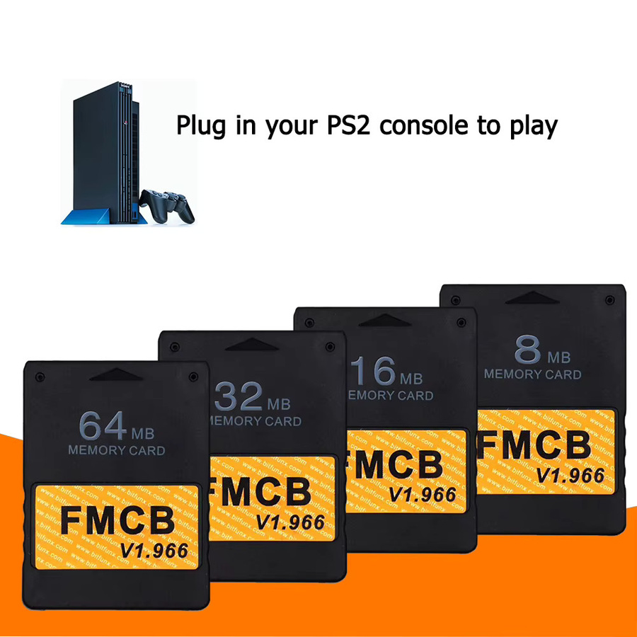 McBoot v1.966 Speicherkarte für Sony PlayStation 2 (PS2) Memory Card in Schwarz - Bild 2