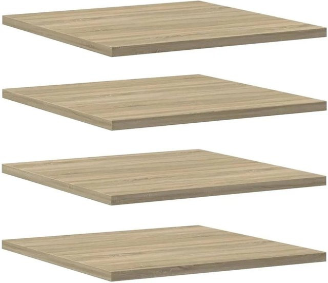 vidaXL Bücherregal-Bretter Set aus Holzwerkstoff, 4 Stück, Sonoma-Eiche, B: 40 cm, T: 40 cm, H: 1,5 cm - Bild 1