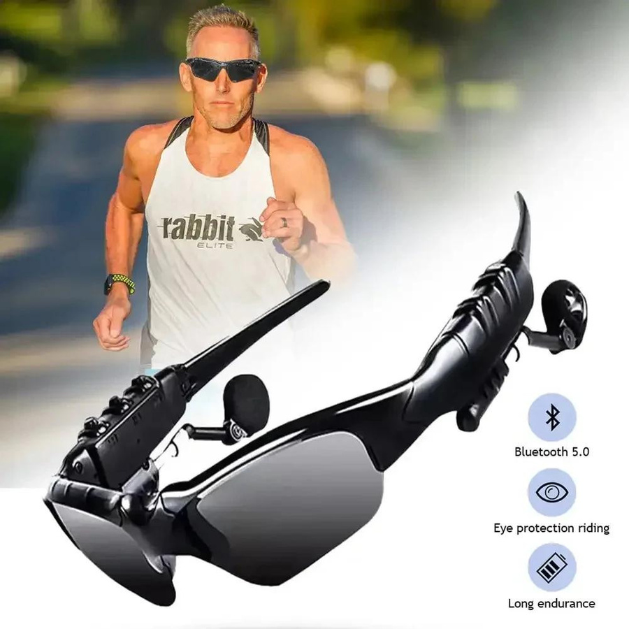 Toptrek Sports Smart Glasses Bluetooth Stereo Wireless Sonnenbrille mit Headset in Schwarz - Bild 3