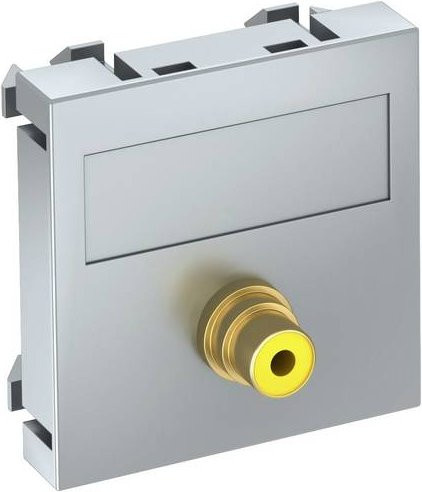 OBO Bettermann Abdeckung Multimediaträger aus Aluminium in Silber, B/H/T: 4,5 x 4,5 x 0,9 cm - Bild 1