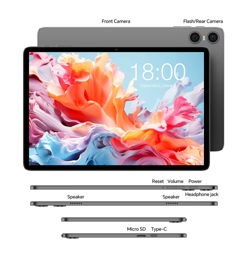 Teclast P30T Android 16 Tablet in Grau mit 10,1 Zoll IPS Display, Unisoc T7250 Octa-Core, 16GB RAM, 128GB Speicher und 6000mAh Akku - Bild 6