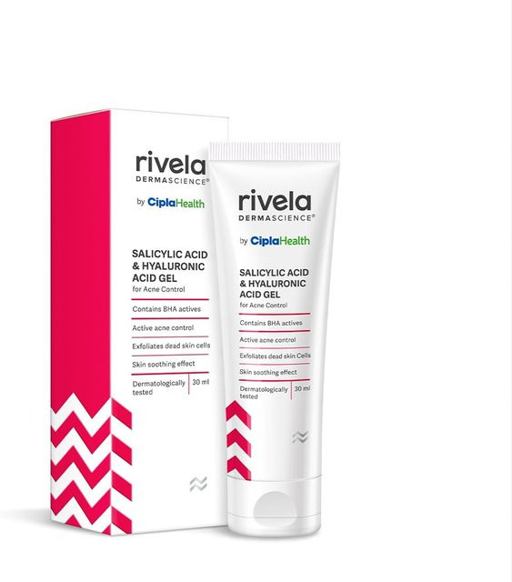 Cipla Rivela Dermascience Anti-Akne Gel, 30 ml, Salicylsäure, Niacinamid - Bild 1