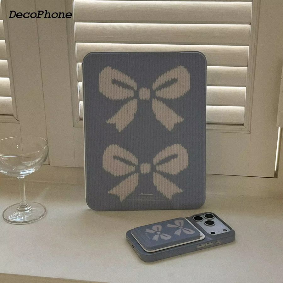 DecoPhone Tablet-Hülle mit Gürtel-Sweater-Muster für iPad Pro 10/11 Zoll und iPad Air, transparent - Bild 1