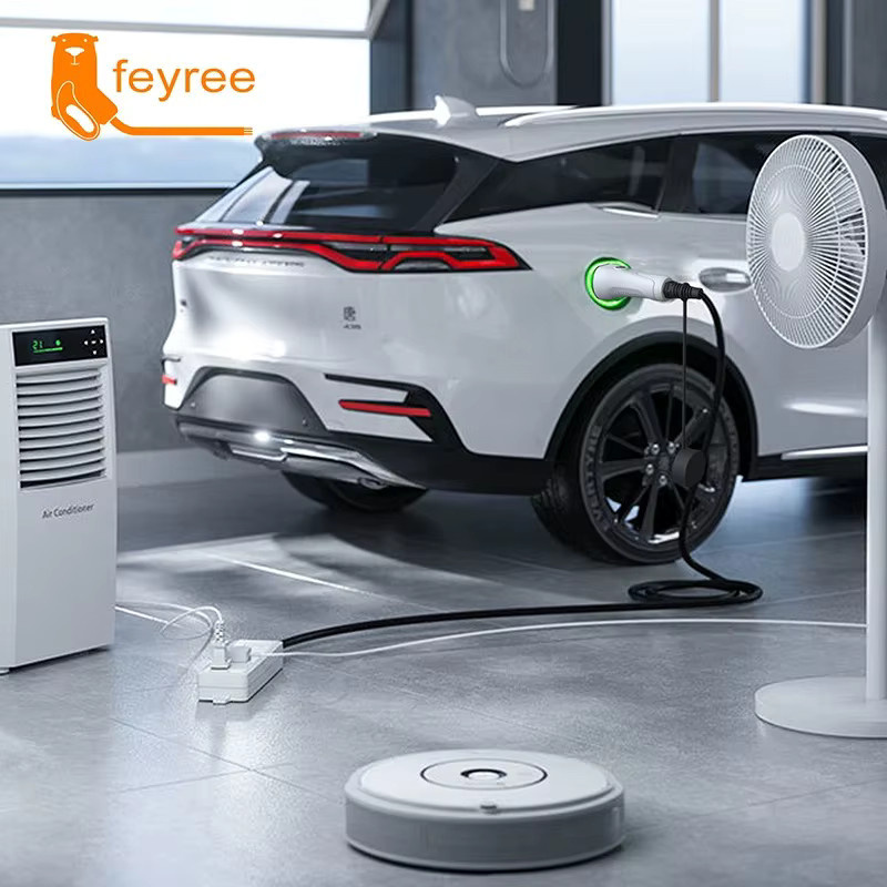Feyree V2L-Kabel Typ 2 für Elektroautos mit EU-Buchse, 16 A, verbesserte Version für Outdoor-Kraftwerke - Bild 2