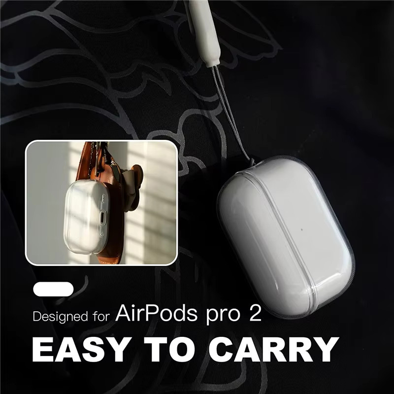 Transparente TPU-Schutzhülle mit Trageband für Apple AirPods Pro und AirPods 4 Generationen - Bild 5