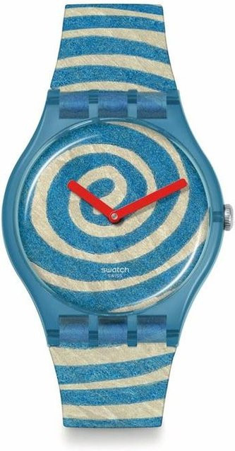 Swatch Analoguhr, Kunststoff, Blau, Rund, 3 ATM - Bild 1
