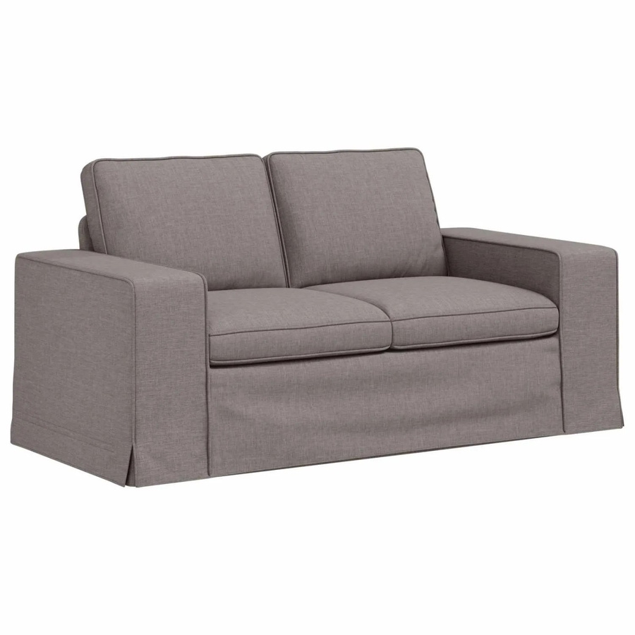 vidaXL Sofa in Taupe und Grau mit Stoffbezug, modernes Design mit Metallrahmen und Armlehnen, B/T/H: 162 x 80 x 82 cm - Bild 2