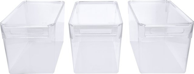 SILVERCREST Kühlschrank-Organizer 3er Set mit Deckel, transparent, 5 l pro Behälter, stapelbar und spülmaschinenfest - Bild 1