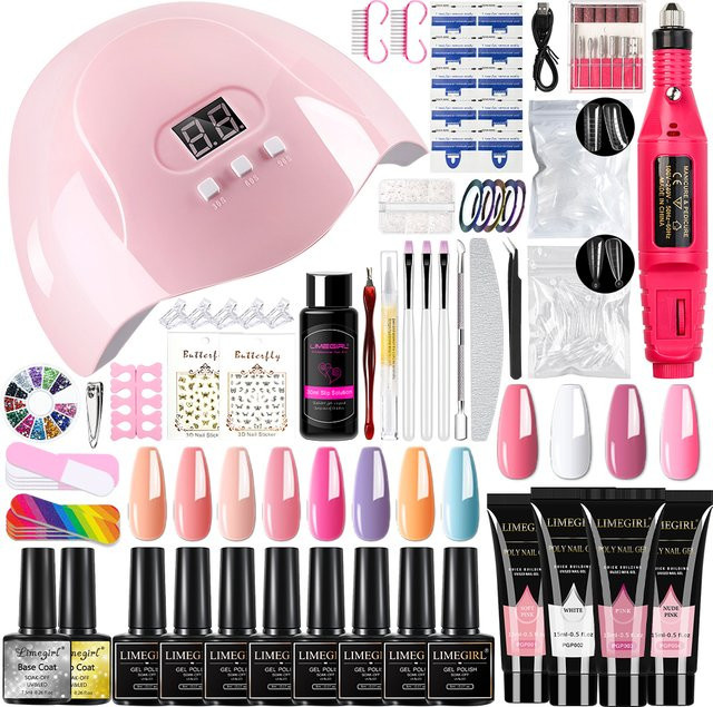 LIMEGIRL Nagel-UV-Gel-Nagellack-Set mit UV-Lampe und Bohrmaschine - Bild 1
