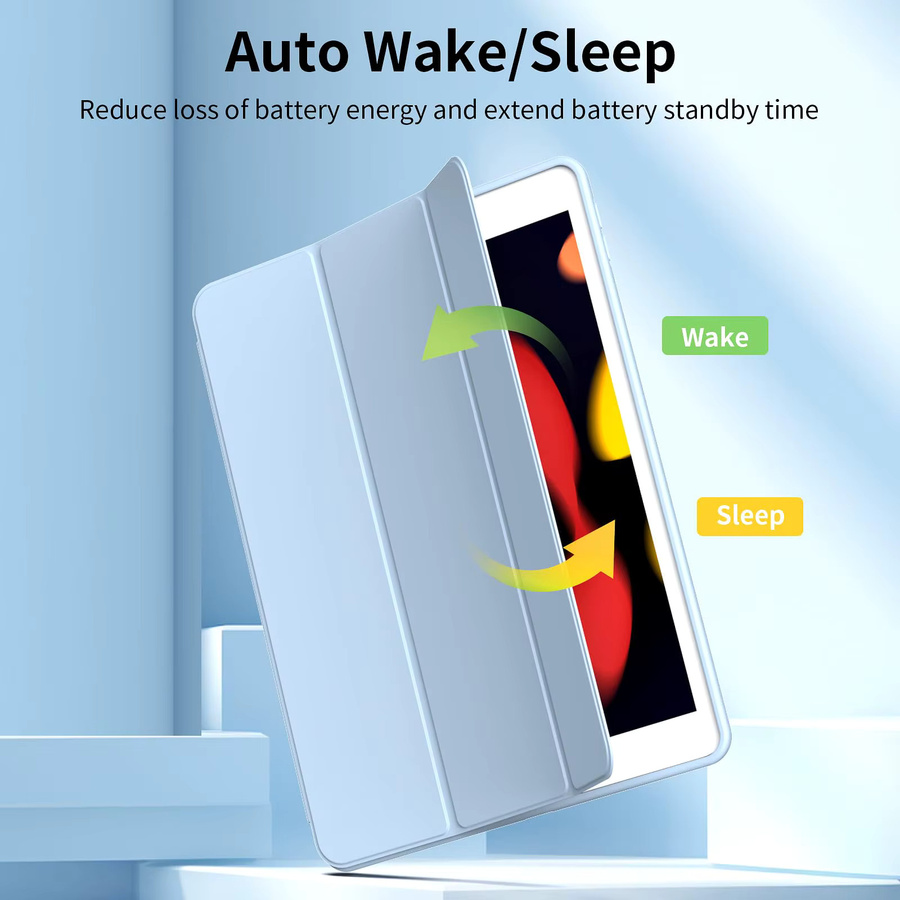 Zair Magnetisches Smart Cover für iPad 10.2 (7., 8. und 9. Generation) mit Auto Wake/Sleep Funktion und weicher Silikonhülle in Schwarz oder Blau - Bild 2