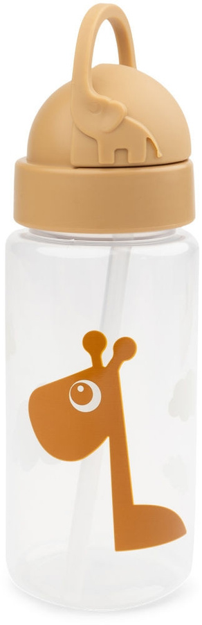 Done by Deer Trinkflasche Raffi mit Trinkhalm senfgelb 200 ml - Bild 1