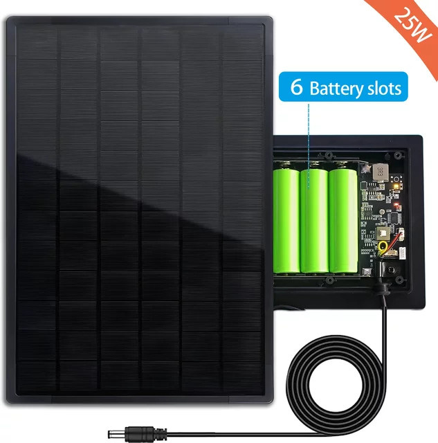 iXSolarleap 25 W Solarpanel mit MPPT-Laderegler und 5 V / 12 V Ausgang für 3G CPE 4G Router WiFi, Schwarz - Bild 1