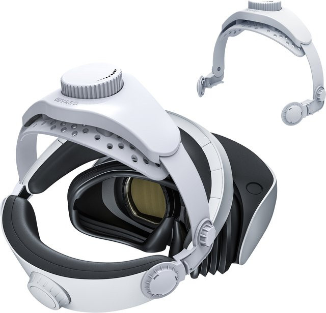 STARTRC GAMES Verstellbarer Kopfgurt für PlayStation VR2 in Weiß für verbesserten Komfort und reduzierte Druckbelastung am VR-Headset - Bild 1