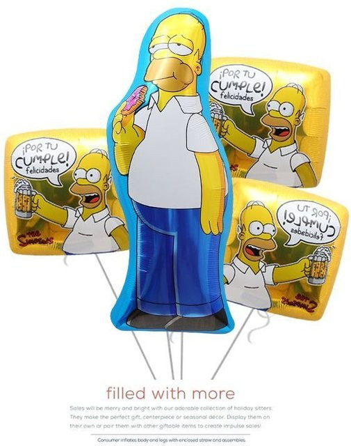 The Simpsons Aluminiumfolienballon mit kreativem Cartoon-Muster für deine Party-Dekoration - Bild 1